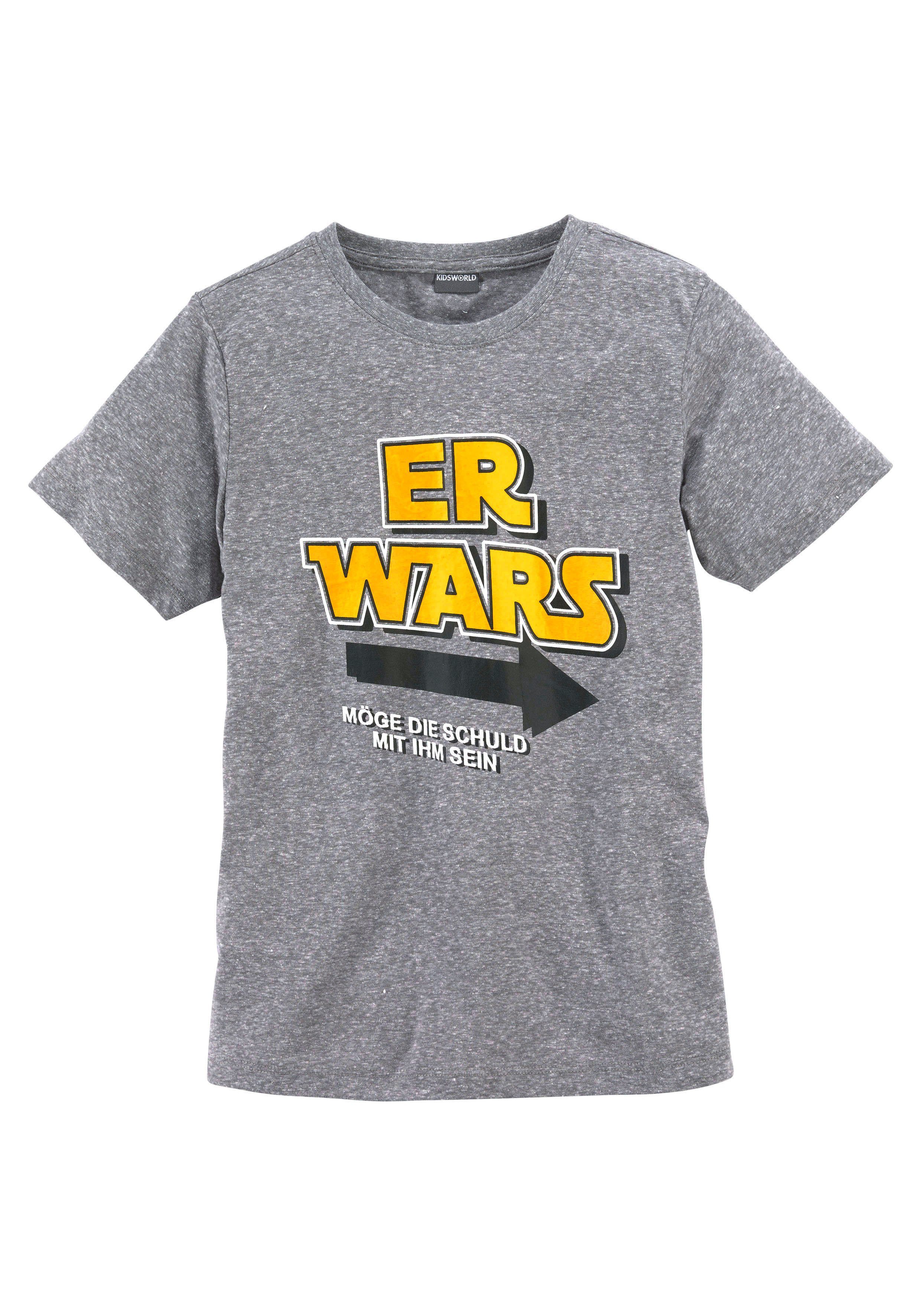 für T-Shirt Spruch, Jungen Kidsworld ER von WARS, T-Shirt KIDSWORLD