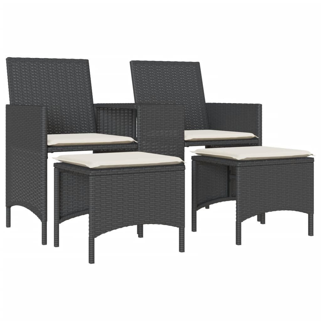 vidaXL Loungesofa Gartensofa 2-Sitzer mit Tisch günstig online kaufen