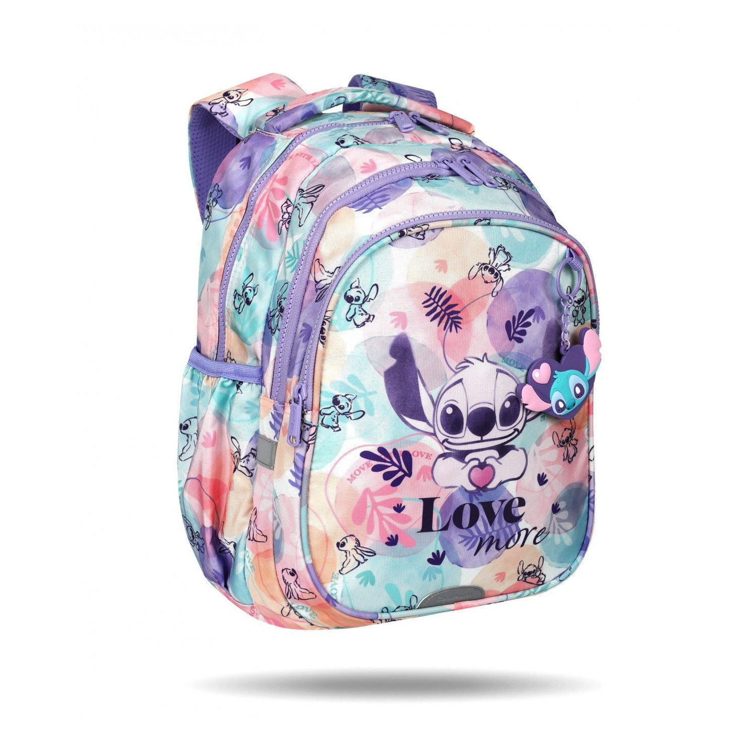 CoolPack Schulrucksack Federmäppchen „Jumper 3“ und Sporttasche für Schuhe Stitch Pastel, 2-Kammer-Rucksack „Jerry“ 19 L Organizer-Tasche