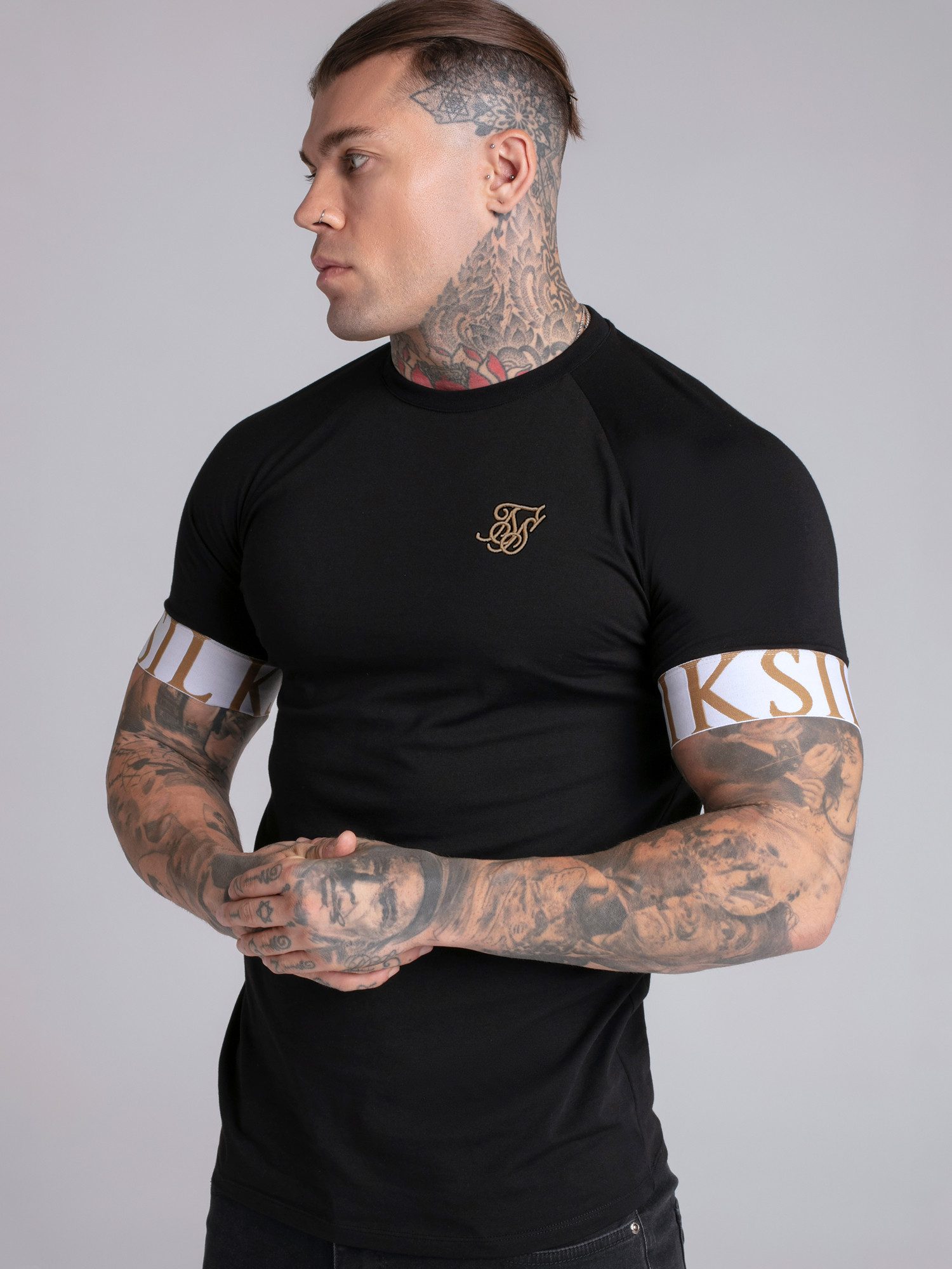 Siksilk T-Shirt SikSilk Herren Schwarzes Tech günstig online kaufen