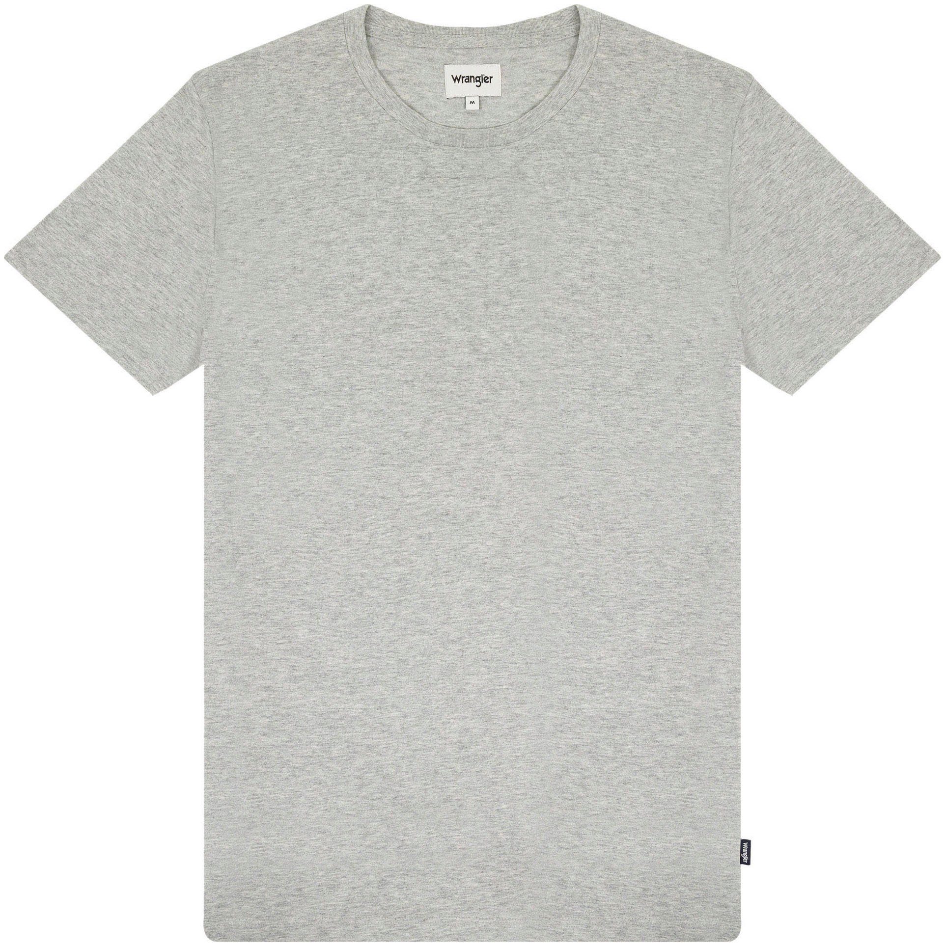 Wrangler Rundhalsshirt (Packung, melange 2-tlg) mid grey