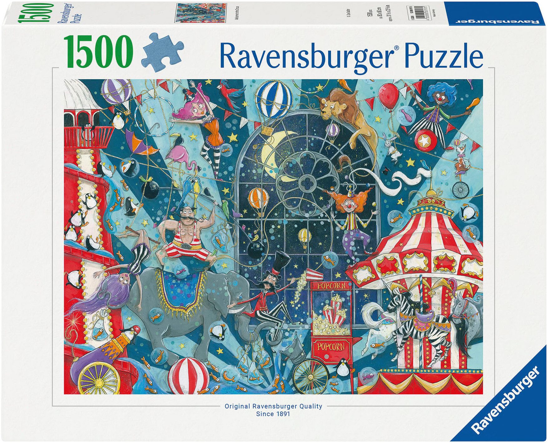 Ravensburger Puzzle Willkommen beim Zirkus, 1500 Puzzleteile, Made in Germa günstig online kaufen