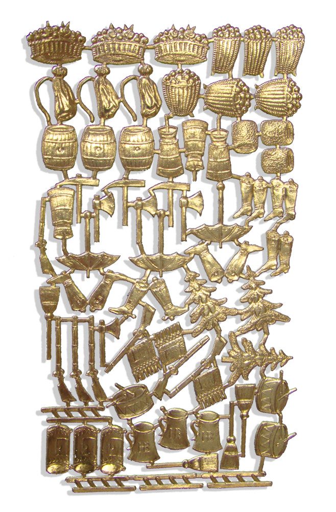 Kunze Tierfigur Bastelmix Sortiment 75er Set aus Dresdner Pappe