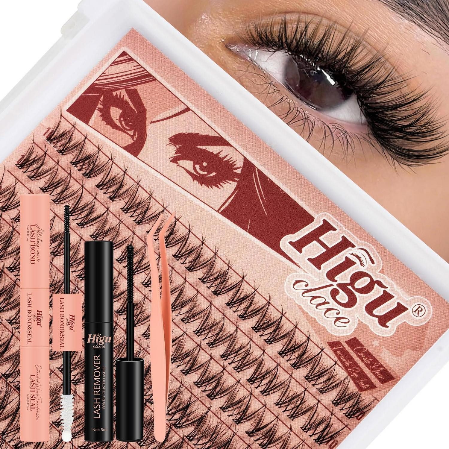 LuxusKollektion Einzelwimpern Wimpernverlängerungs-Set Manga-Lashes Mix Längen