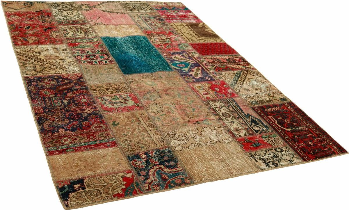 Höhe: rechteckig, Moderner Orientteppich, 5 Orientteppich Nain mm Trading, 172x242 Patchwork Handgeknüpfter