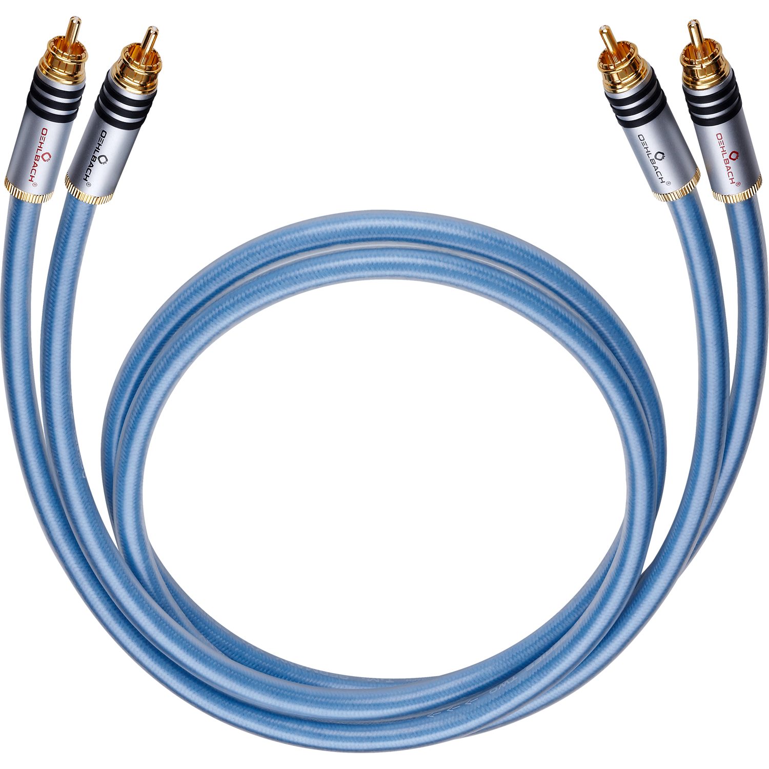 OEHLBACH Series 2 High End symmetrisches Audio NF Cinch Kabel 1 Paar Audio-Kabel, 2 x Cinch, 2 x Cinch (50 cm), Hochwertiges Kupfer, Flexibel