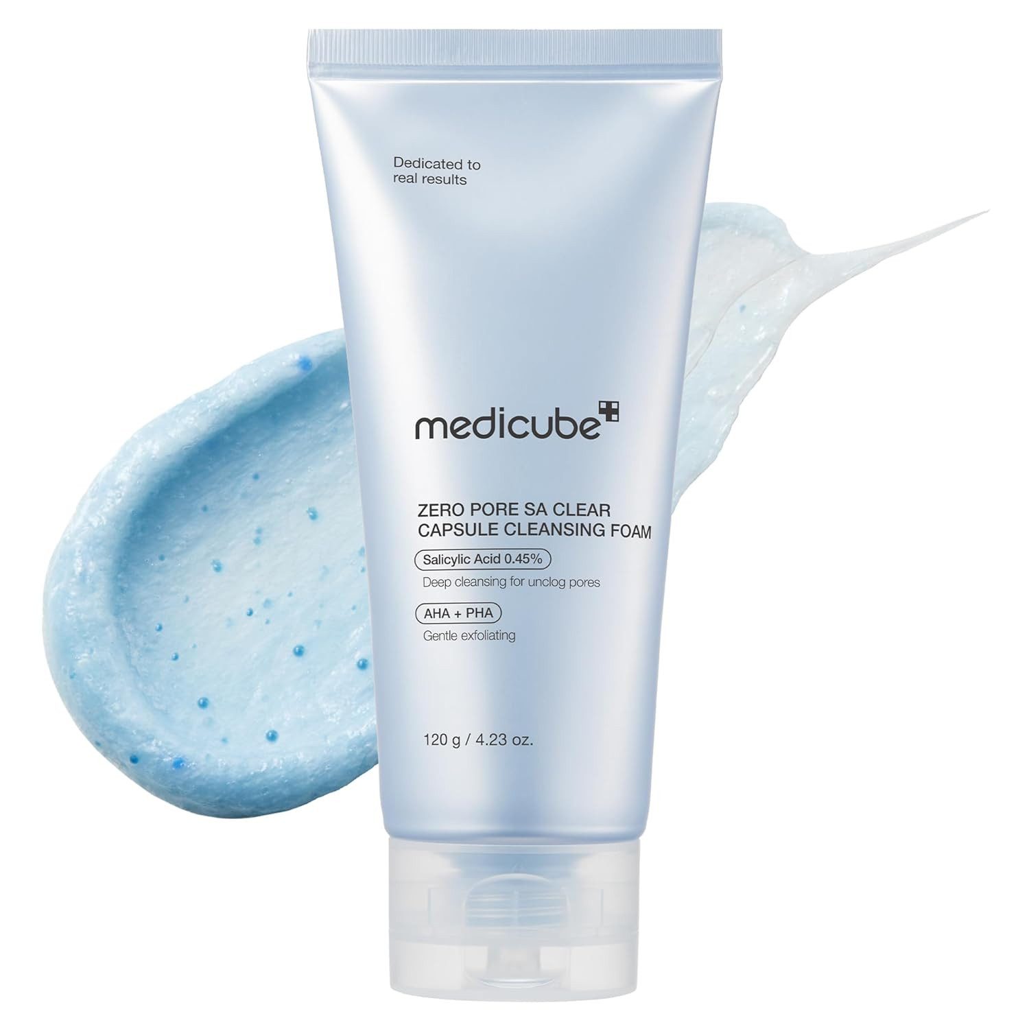 Medicube Gesichts-Reinigungsschaum Zero Pore SA Clear Capsule Cleansing Foam 120g – Deep Cleansing mit, AHA, BHA, PHA & Exosomen – Porentiefer Reinigungsschaum