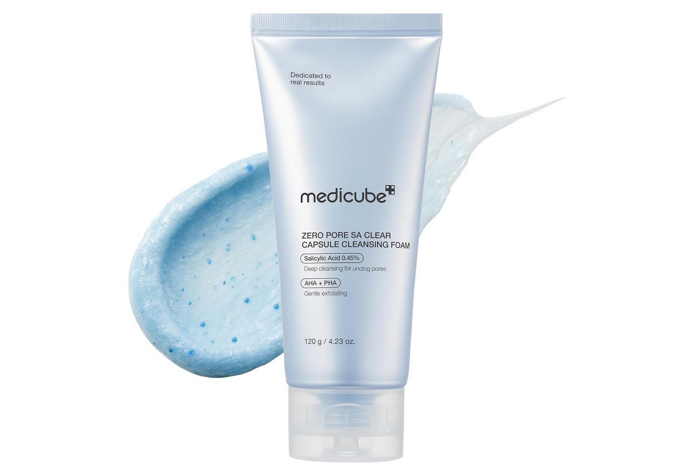 Medicube Gesichts-Reinigungsschaum Zero Pore SA Clear Capsule Cleansing Foam 120g – Deep Cleansing mit, AHA, BHA, PHA & Exosomen – Porentiefer Reinigungsschaum