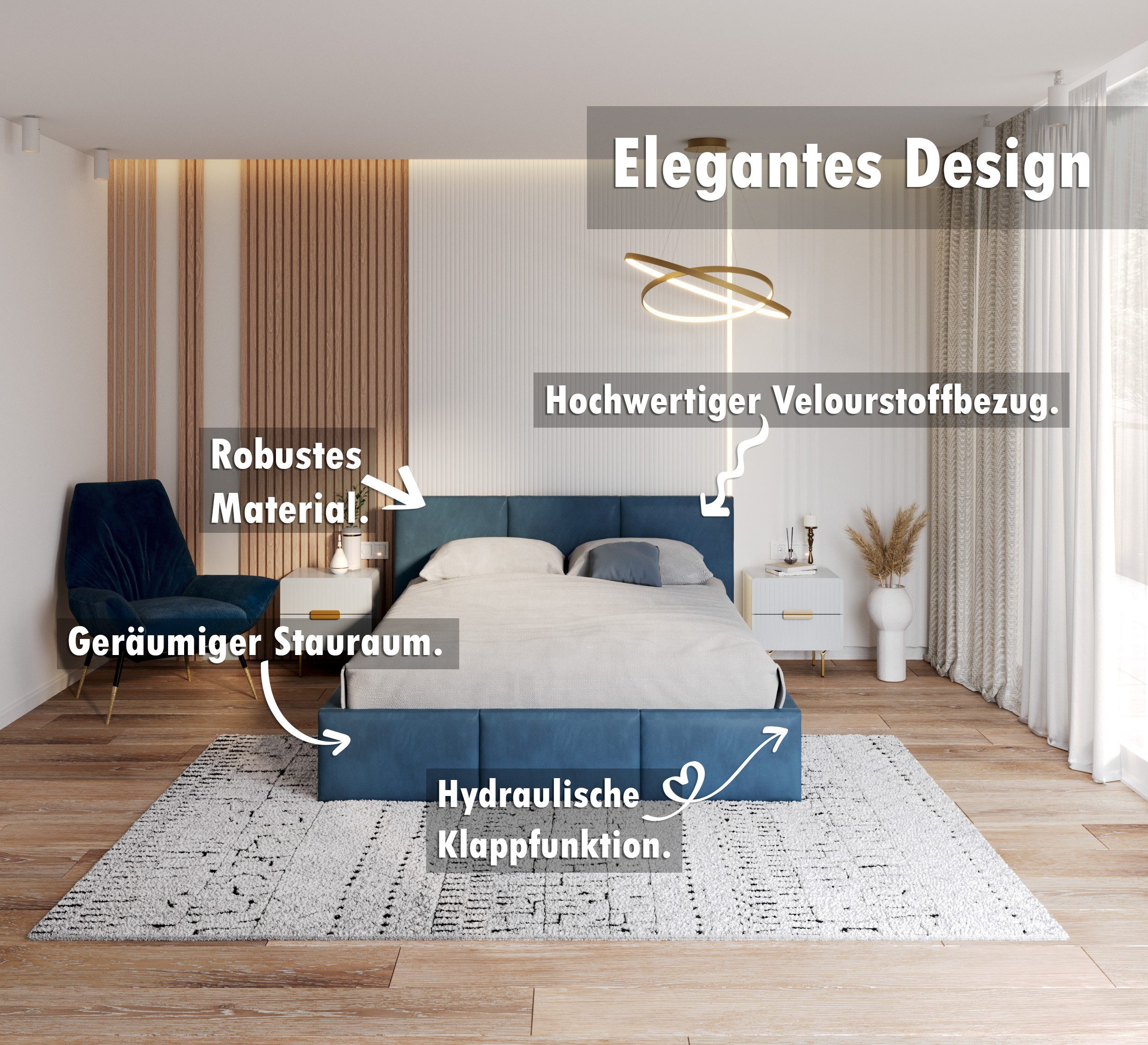 FDM Polsterbett Bettrahmen Bettgestell - MADE günstig online kaufen