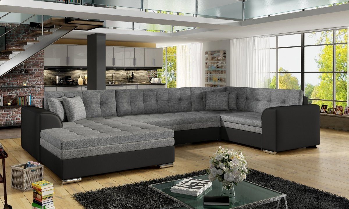 Luxusbetten24 Big-Sofa Diego, mit Schlaffunktion