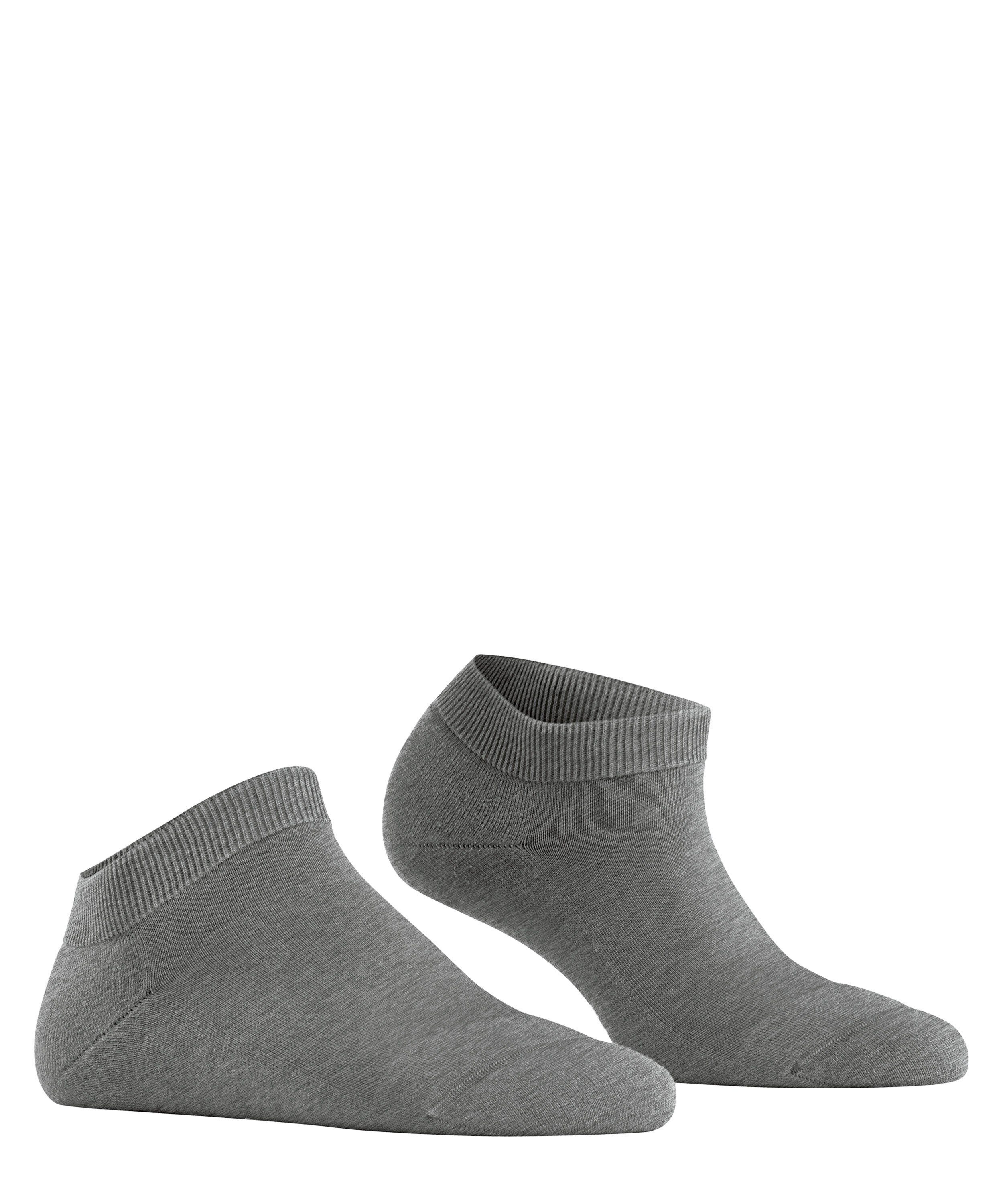 Wolle-Lyocell FALKE (3216) greymel. aus light (1-Paar) ClimaWool Sneakersocken klimaregulierender Mischung