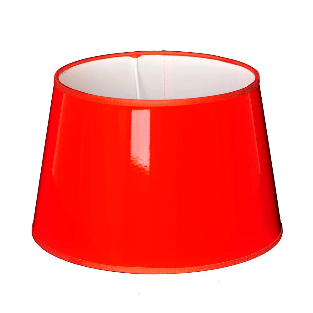 Dirk Davids Leuchten GmbH Lampenschirm Lampenschirm für Tischleuchte in Rund Lack PVC Orange TL 25-19-16, Hochwertige Verarbeitung