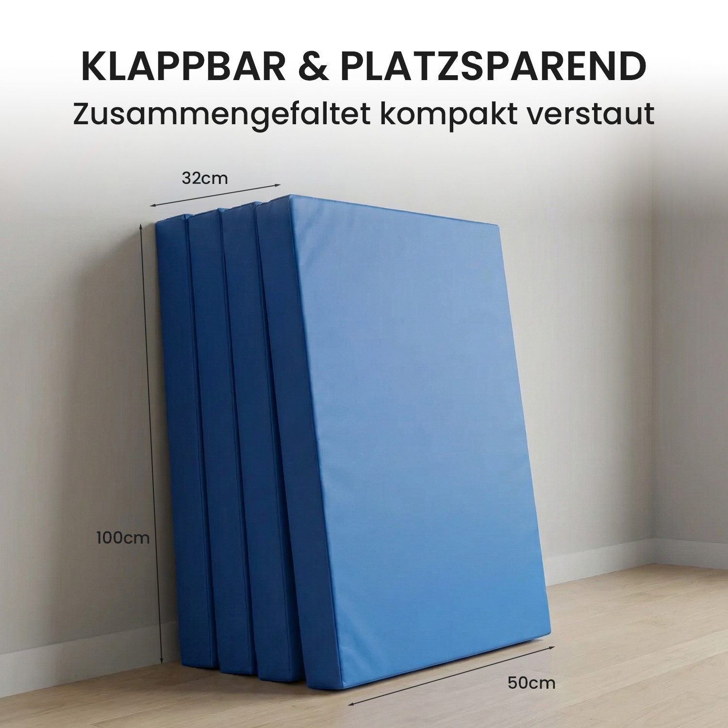 Jeflex Weichbodenmatte Jeflex Turnmatte klappbar 200 x 100 x 8 cm Weichbodenmatte Sportmatte, 200cm x 100cm x 8cm, Made in Germany