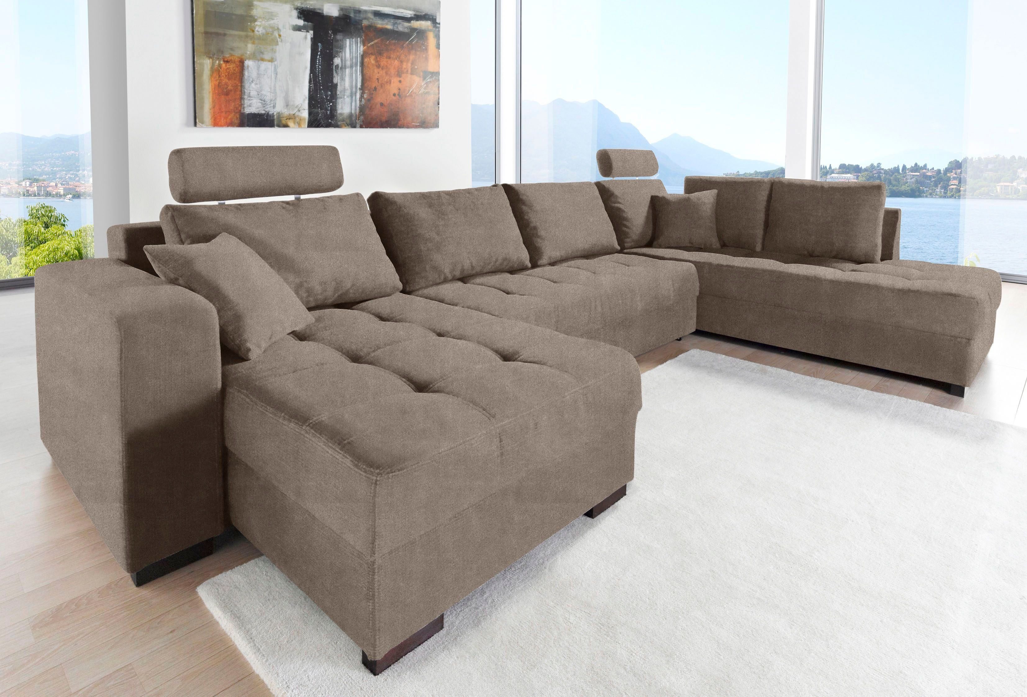 Jockenhöfer Gruppe Wohnlandschaft "Antego U-Form" inklusive Bettfunktion, B günstig online kaufen