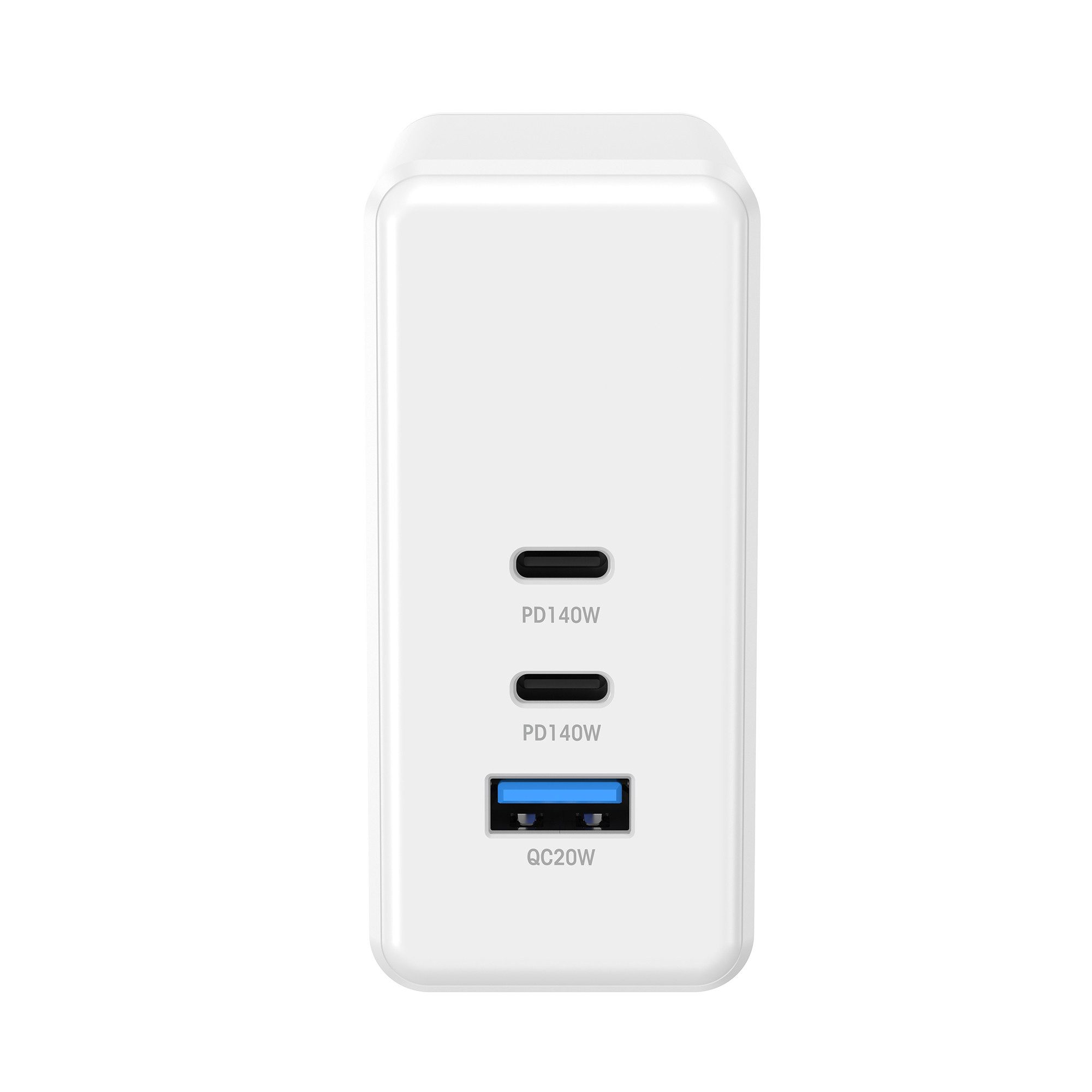 XLAYER Powercharger USB-C Schnellladegerät I 140W PD I GaN Charger I 3-Port Smartphone-Ladegerät