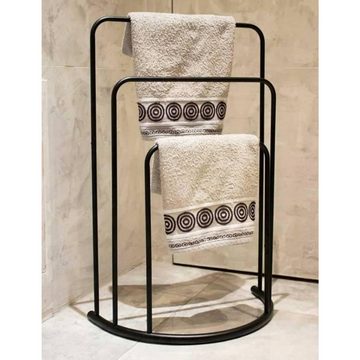 Bathroom Solutions Handtuchhalter Handtuchständer 49,5x75 cm Metall Schwarz