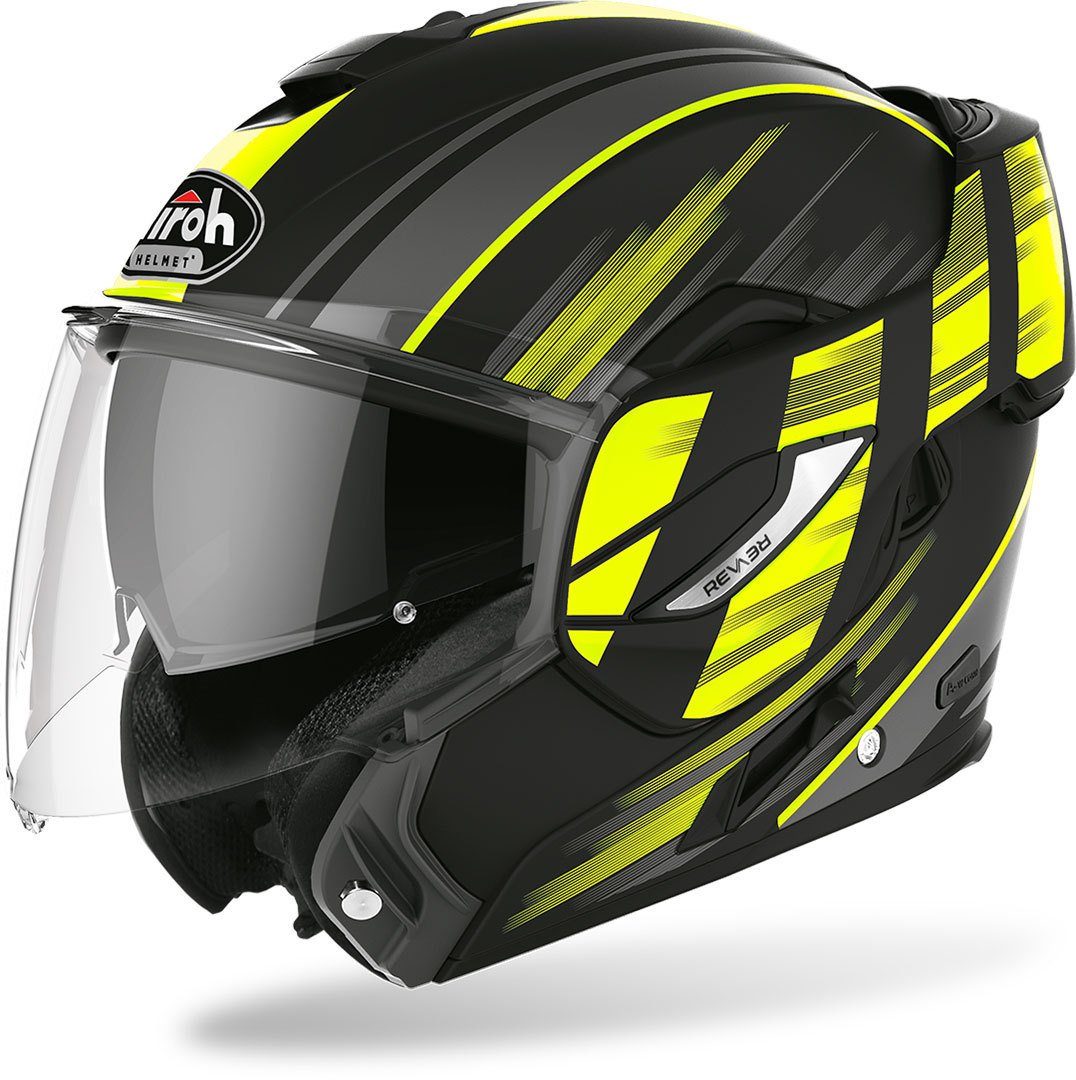 Airoh Motorradhelm Rev 19 Ikon Klapphelm, vorbereitet für Kommunikationssystem,integriertes Sonnenvisier