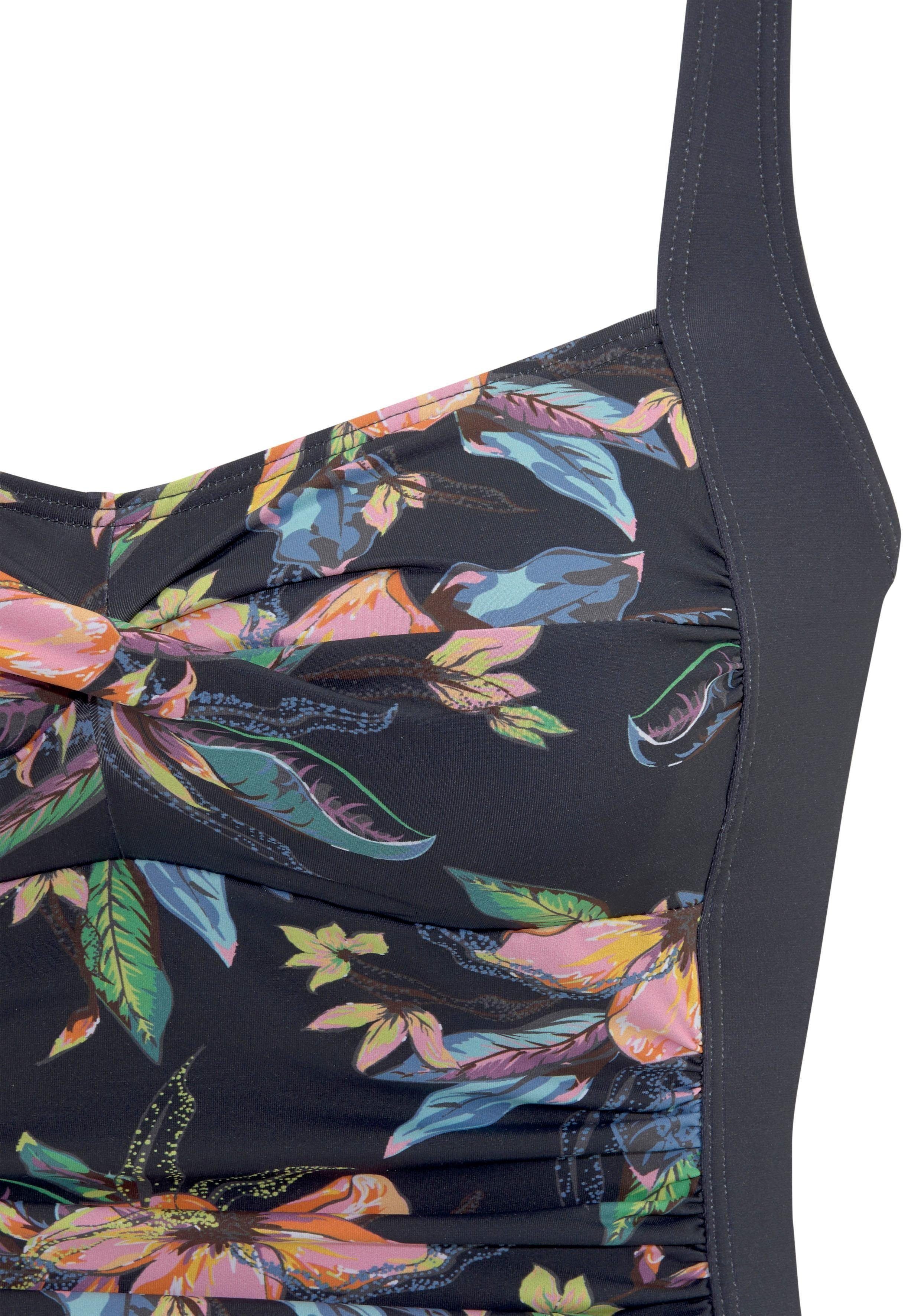 LASCANA Badeanzug Malia mit tropischem Print und Shaping-Effekt