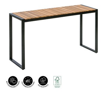 Dehner Gartentisch Balkontisch Chicago Wood, 133 x 74.5 x 42 cm, zeitloser Holztisch aus hochwertigem FSC®-zertifiziertem Akazienholz