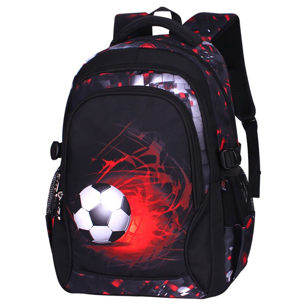 Teenager Schulrucksack Filter-Set Jungs Jungen Fussball Kinder Druck Schulranzen Houhence