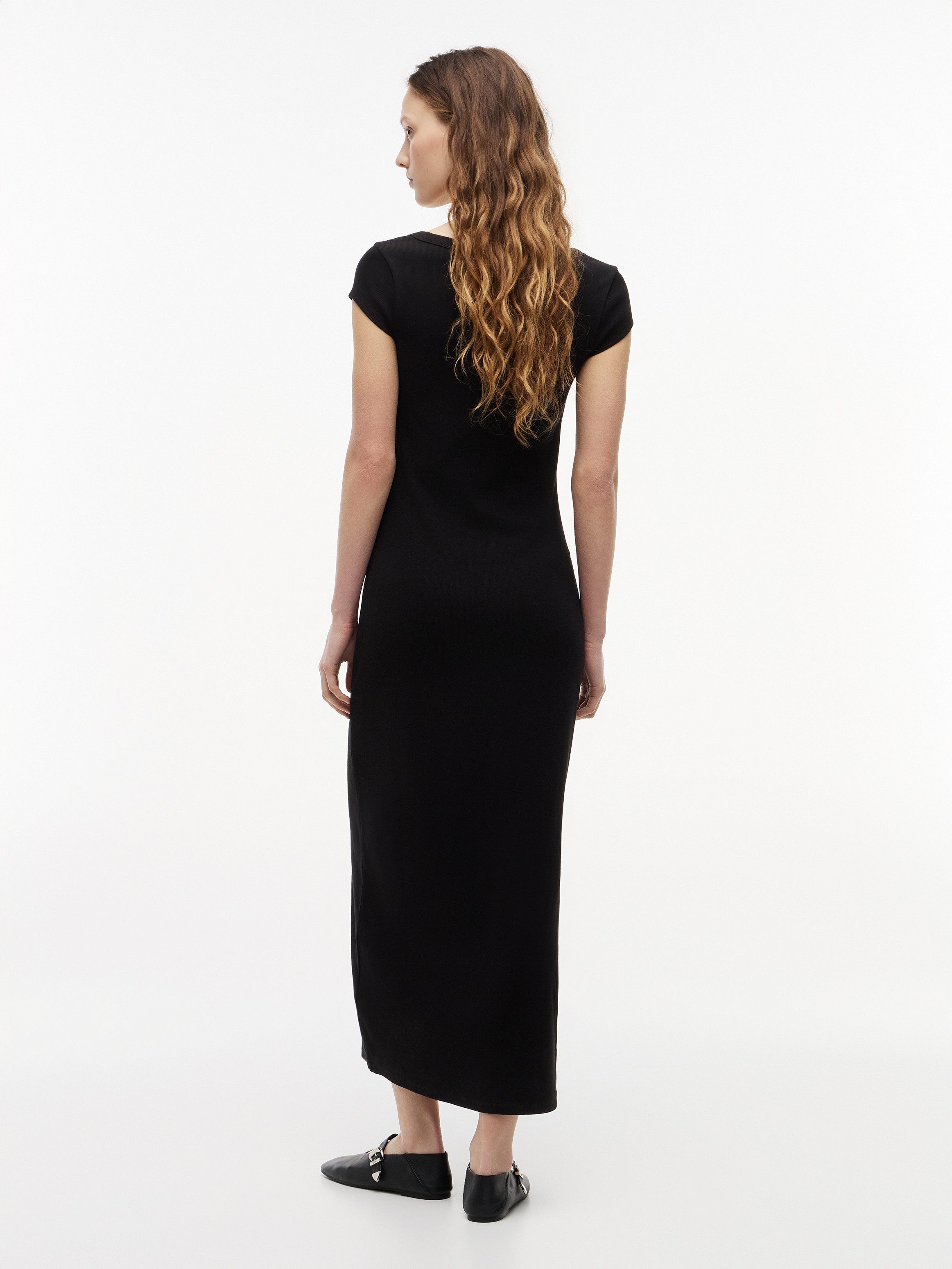 Tommy Jeans Maxikleid TJW MAXI BADGE DRESS EXT Baumwollmischung, figurbetont