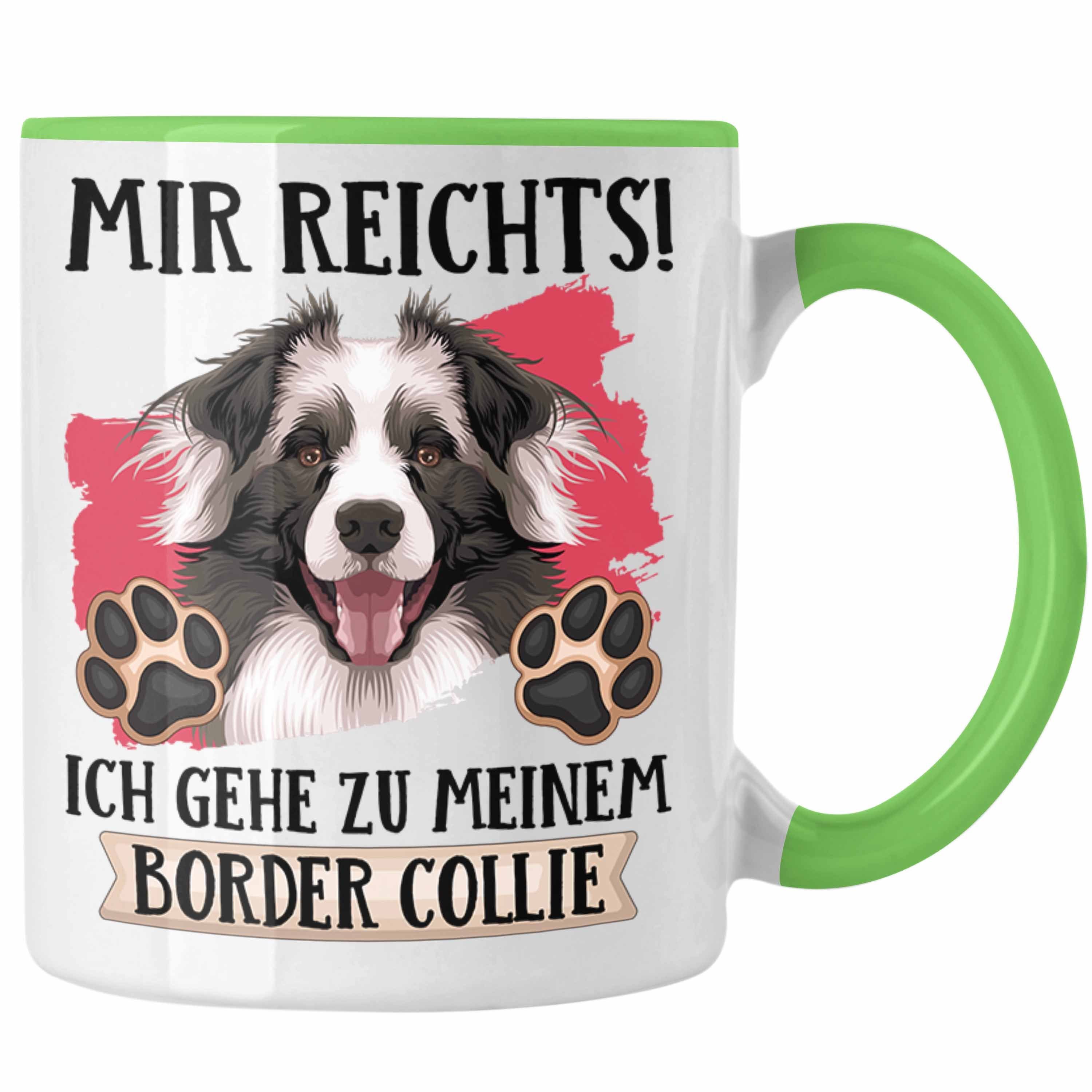 Border Tasse Collies Besitzer Grün Trendation Mi Spruch Tasse Geschenk Lustiger Geschenkidee