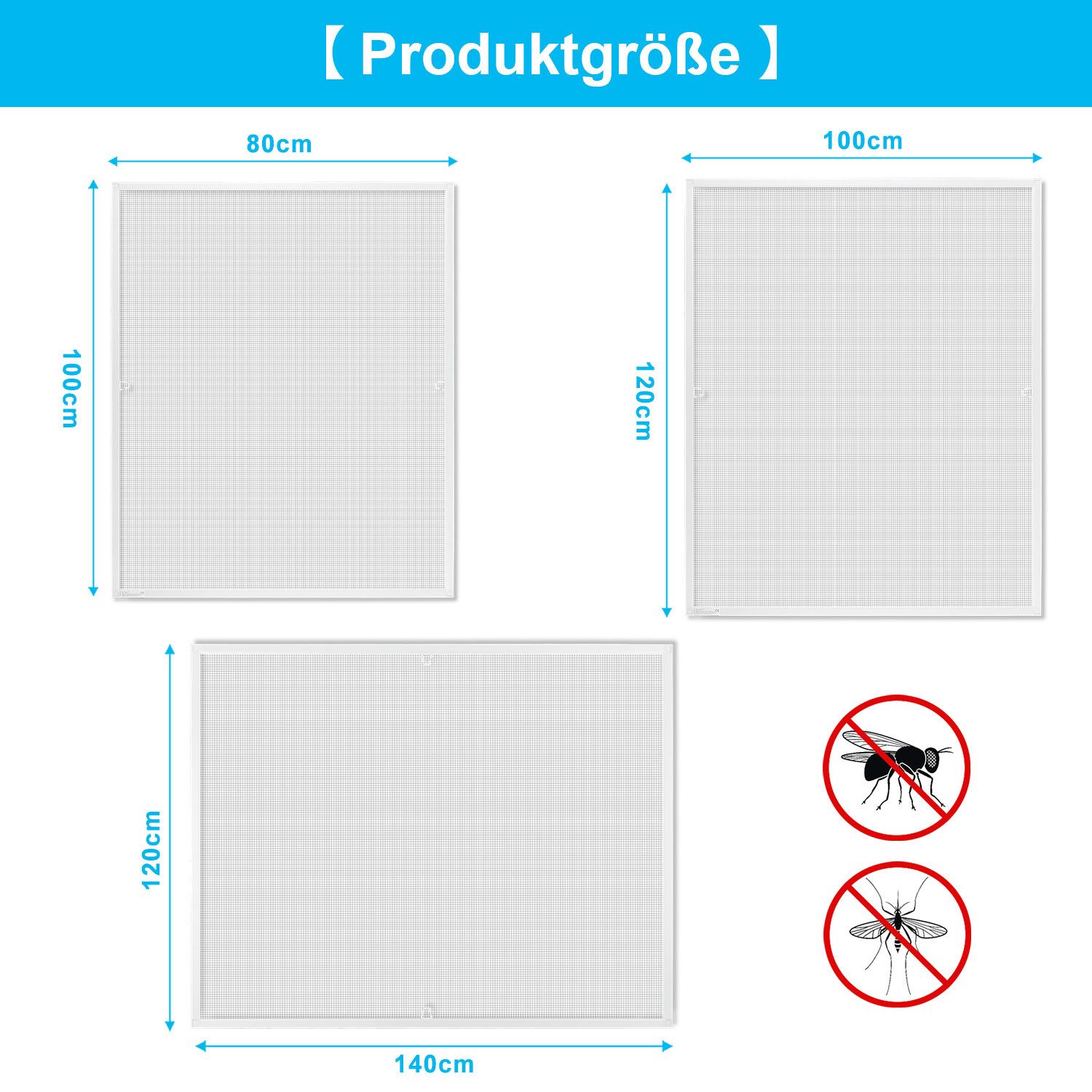 Clanmacy Insektenschutz-Fensterrahmen Fliegengitter Fenster Insektenschutz günstig online kaufen
