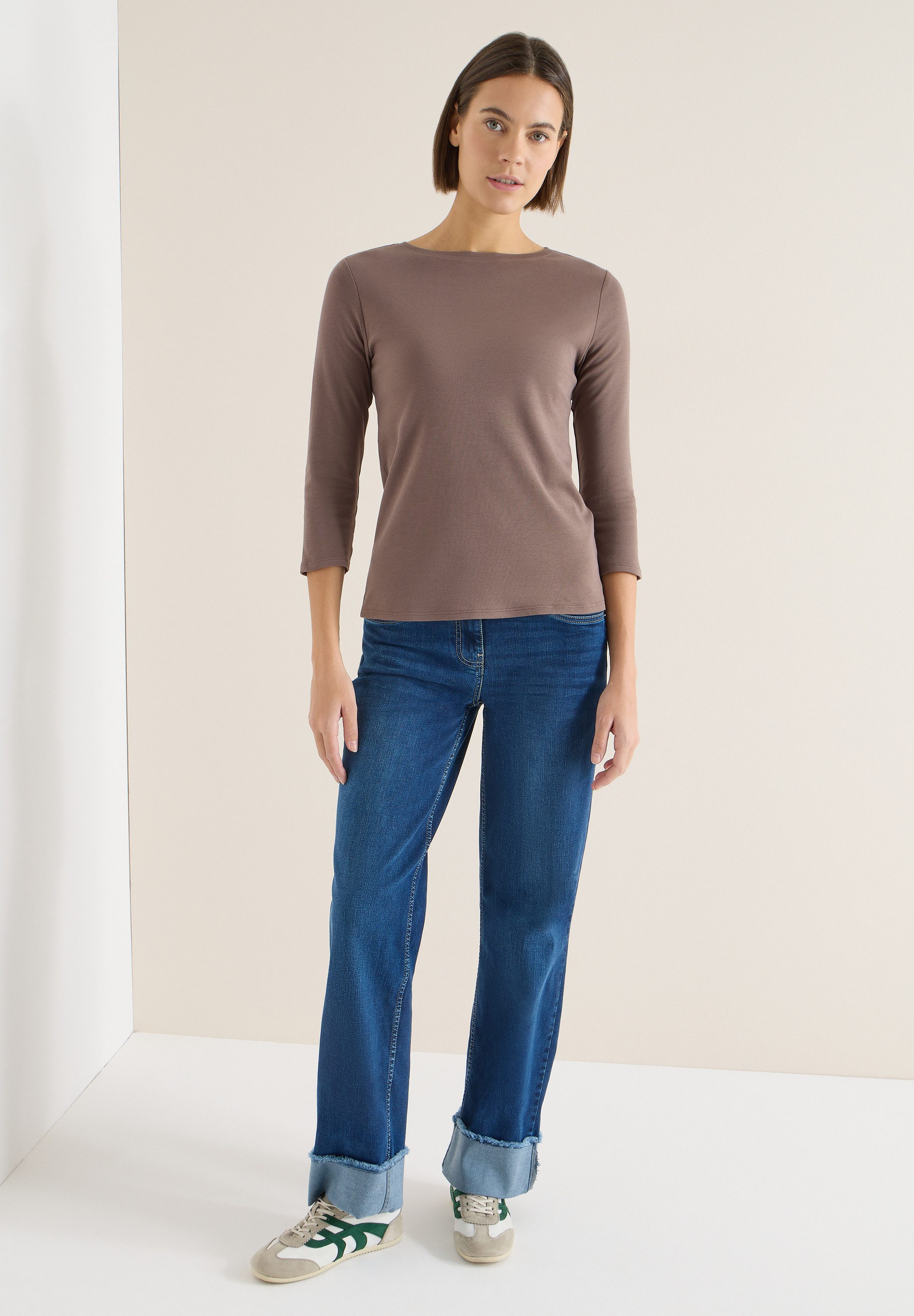 CECIL 3/4-Arm-Shirt aus reiner Baumwolle – Bild 4 von 5