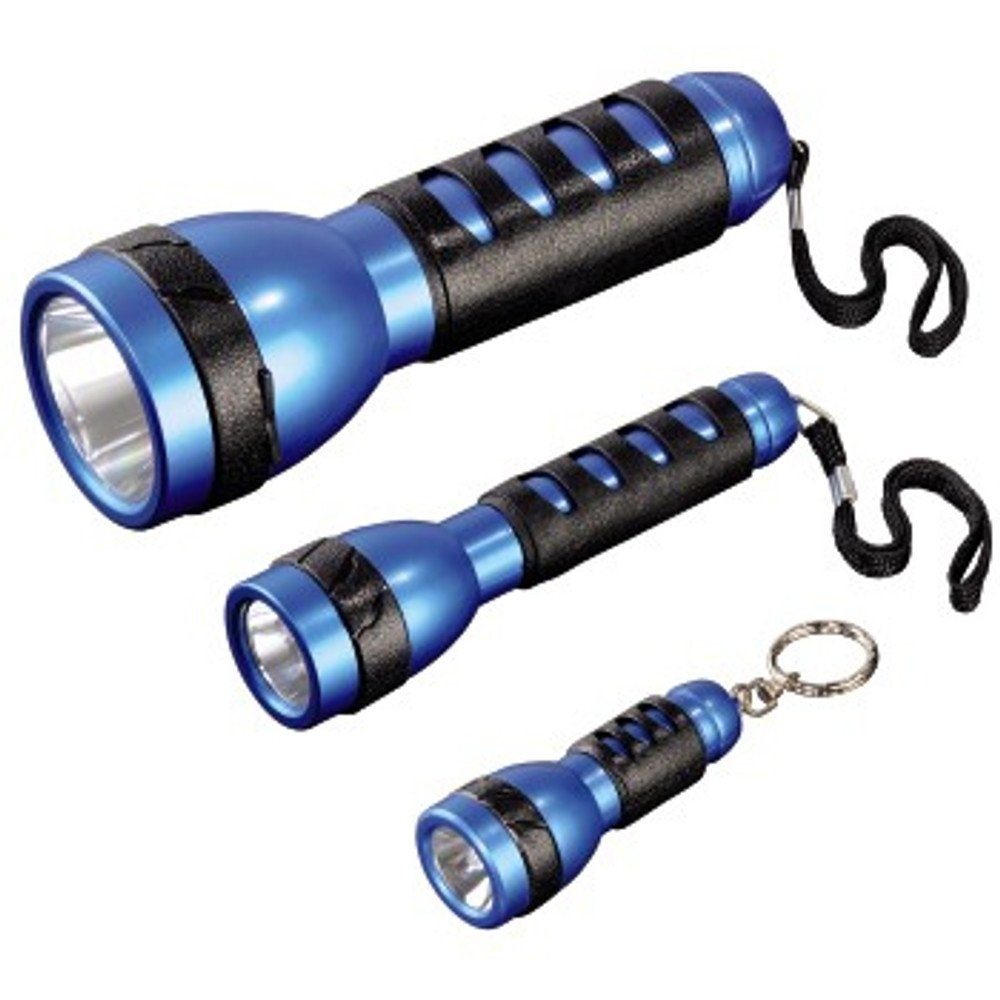 Hama FL-130 Set Torch LED Taschenlampe Schwarz, Hama Hand-Blinklicht Blau