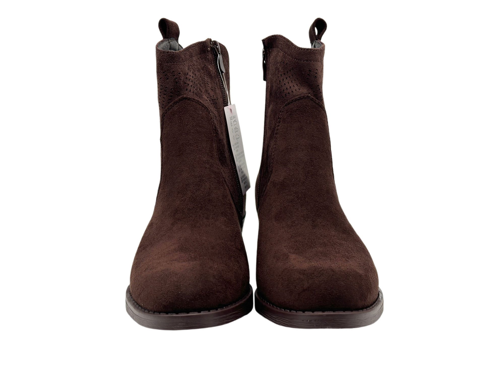 Nowaland Damen Western Stiefelette mit Lochmuster Stiefelette Modische Stiefelette im modernen Western-Look