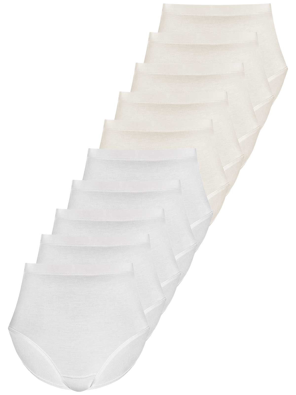 Sassa Taillenslip 10er Sparpack Slip Maxi LOVELY SKIN (Spar-Set, 10-St) Zwickel 5xivory 5xwhite