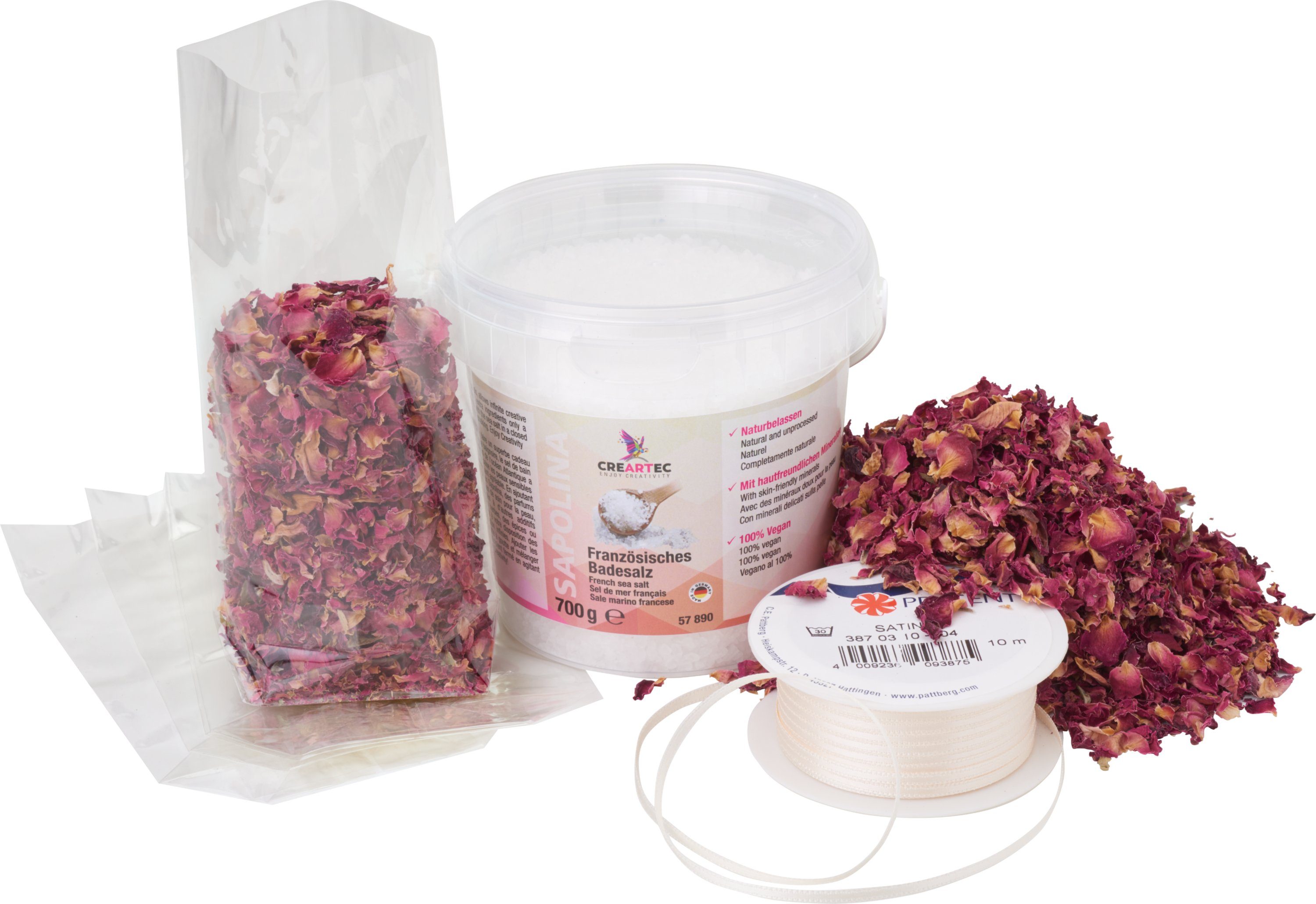 VBS Kreativset Rosentraum, Badesalz, 700 g