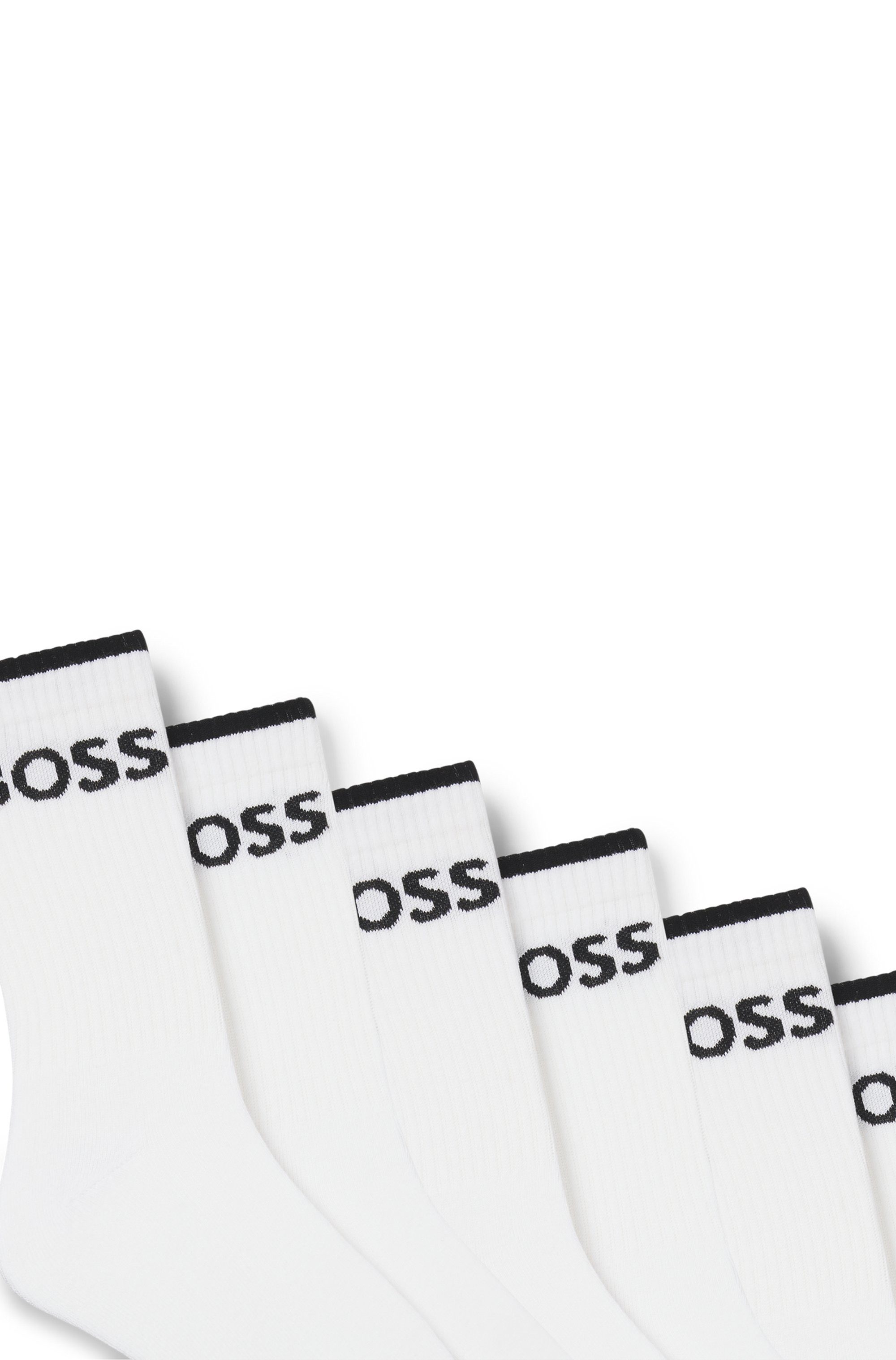 BOSS Businesssocken 6P QS Stripe CC (Packung, 6-Paar, 6er) mit BOSS Schriftzug