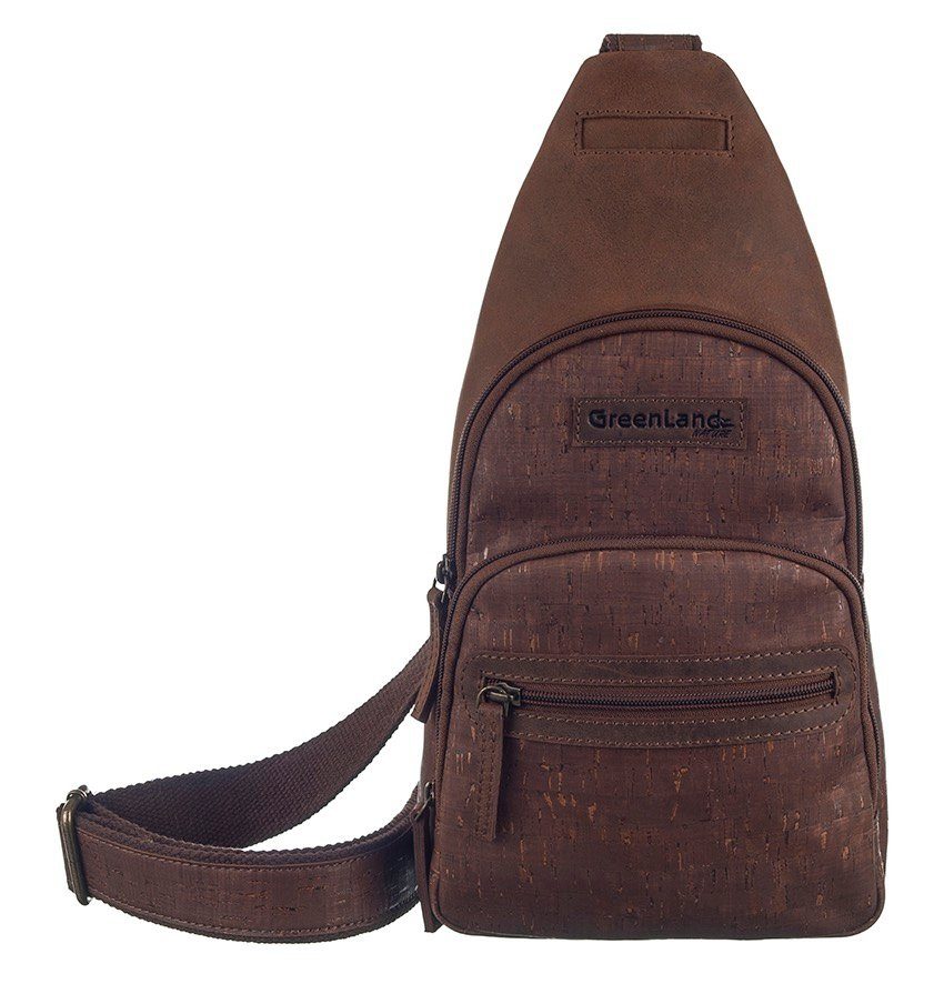 GreenLand Nature Cityrucksack Rechtsseitig NATURE Leather-Cork, oder linksseitig tragbar