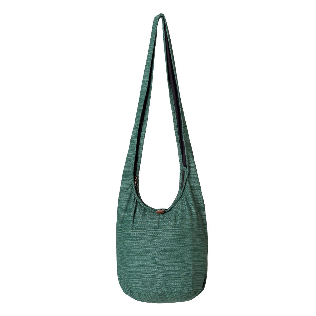 PANASIAM Baumwolle 2 Strandtasche Schultertasche, als Wickeltasche Schulterbeutel Grün Lini aus Handtasche Größen oder 100% Yogatasche In nutzbar Beuteltasche auch