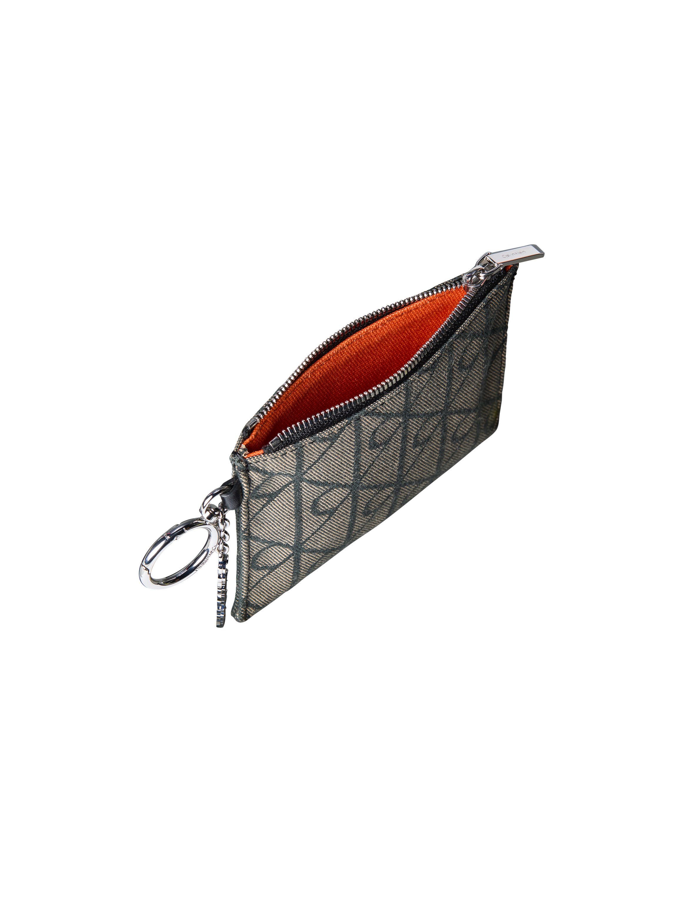 Calvin Klein Schlüsselanhänger SCRIPT HW JCQ POUCH ON STRAP CHA, Bag Charm mit Reißverschluss Täschchen