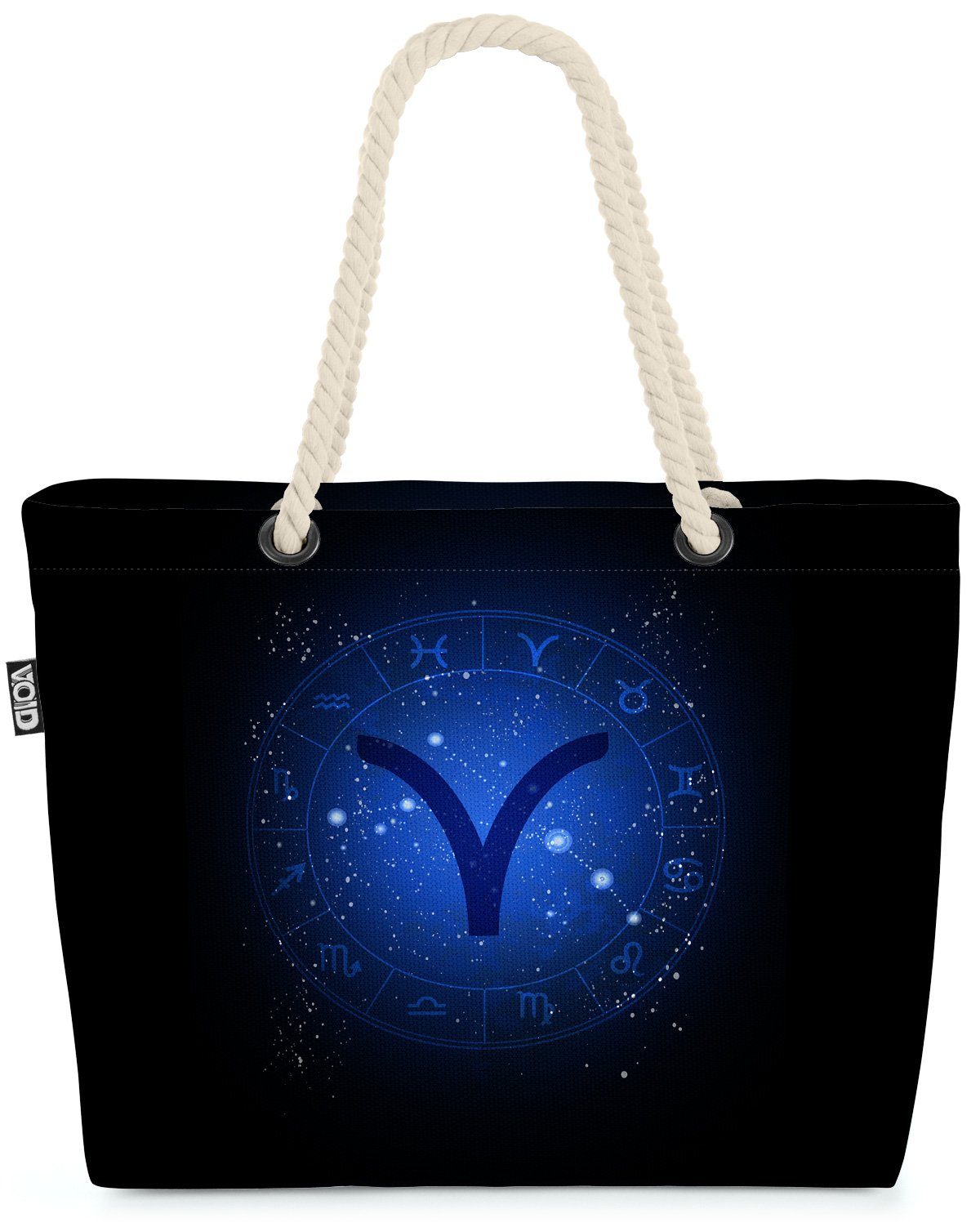 VOID Strandtasche (1-tlg), Sternzeichen Sterne Widder Horoskop Astrologie Tierkreiszeichen Horos