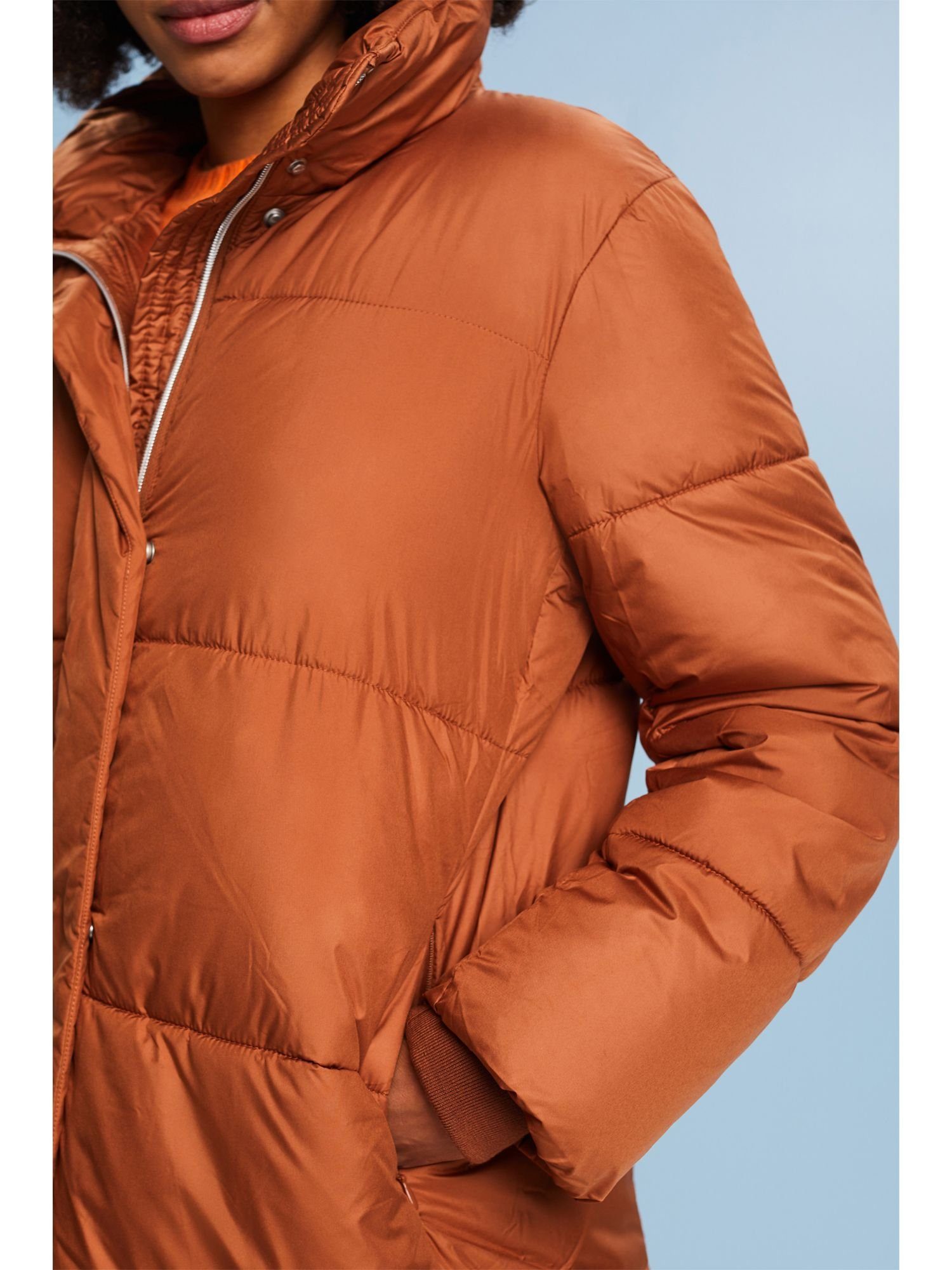 Esprit Winterjacke Lange Pufferjacke TOFFEE