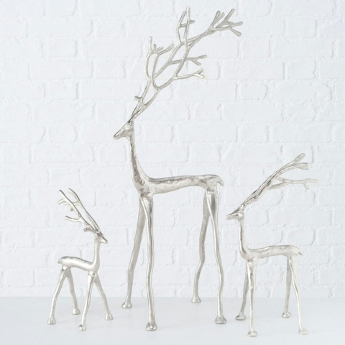 BOLTZE Dekofigur Frody Hirsch silber 37cm (1 Stück)