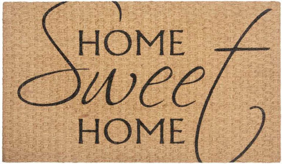 Fußmatte Kokos Braided Home Sweet Home, HANSE Home, rechteckig, Höhe: 15 mm,  Kokos, Schmutzfangmatte, Outdoor, Rutschfest, Innen, Kokosmatte, Flur