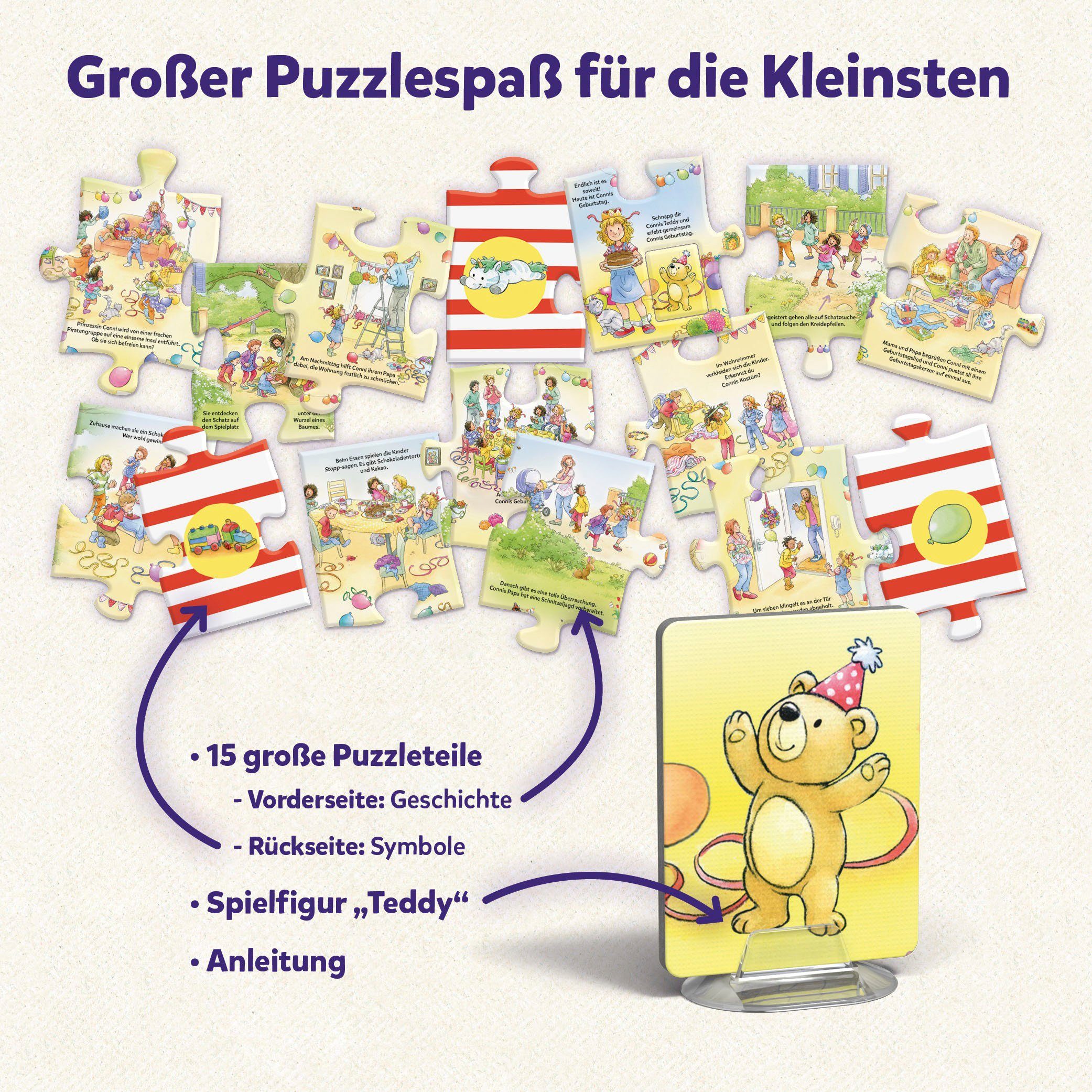 Mein Made Kosmos in Story-Puzzle Conni hat Geburtstag, erstes - 15 Puzzleteile, Puzzle Germany