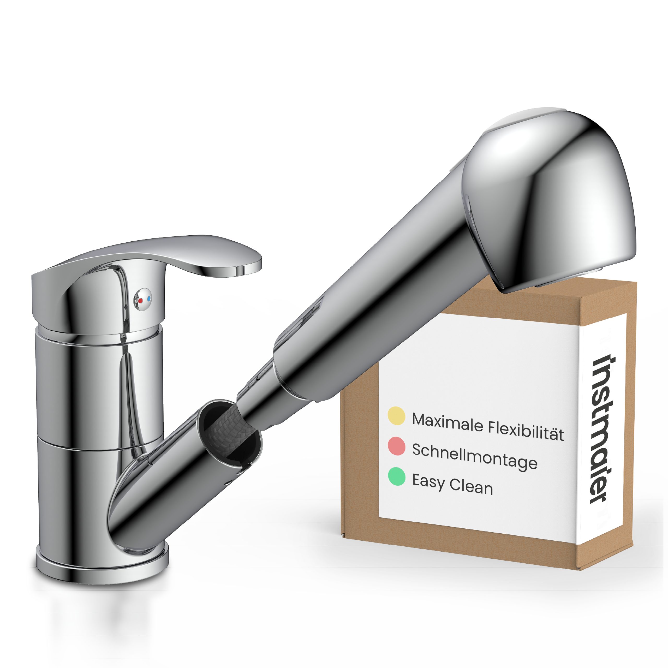 instmaier Spültischarmatur instmaier Elena, Wasserhahn Küche, Mit Geschirrb günstig online kaufen