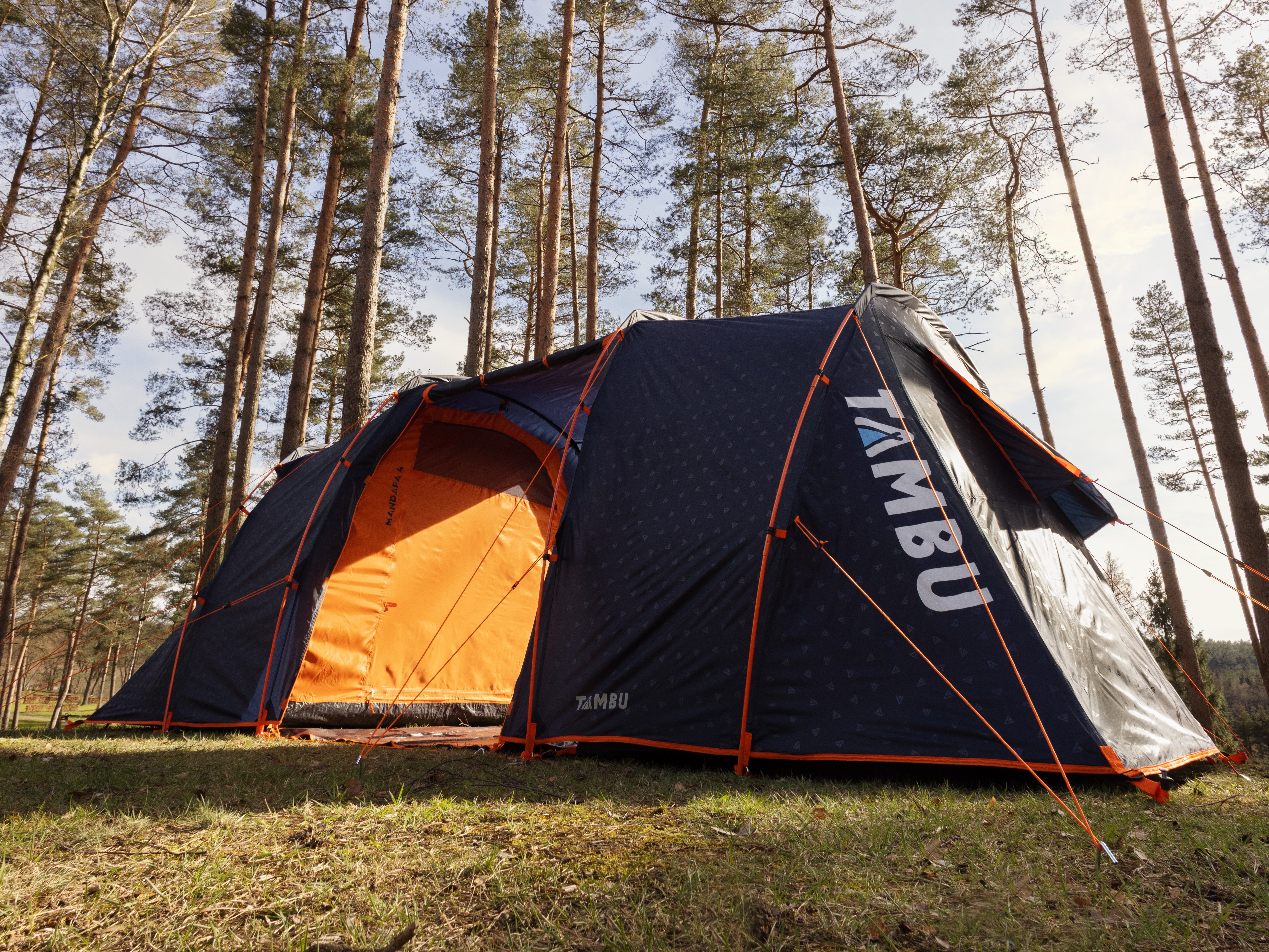 Tambu Tunnelzelt TAMBU - MANDAPA 4 - Vis-à-Vis Zelt, Personen: 4, 100 % recycelter Polyester