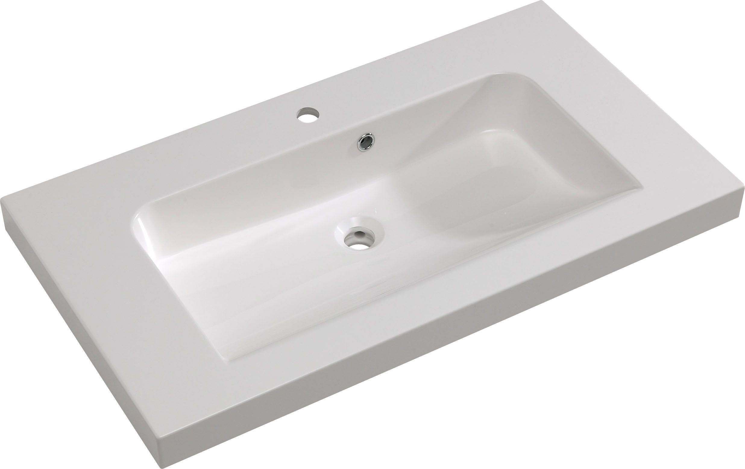 Saphir Badmöbel-Set Balto Sprint Waschplatz mit Mineralmarmor-Waschtisch, 92 cm breit, (1-St), Waschtisch und Unterschrank, inkl. Türdämpfer, mit 2 Schubladen
