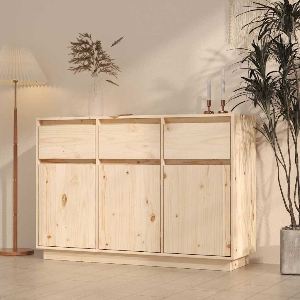 furnicato Sideboard Massivholz 111 x 36 x 75 cm (1 St), Stabile Kommode mit 3 Schubladen und 6 Fächern für dein Wohnzimmer