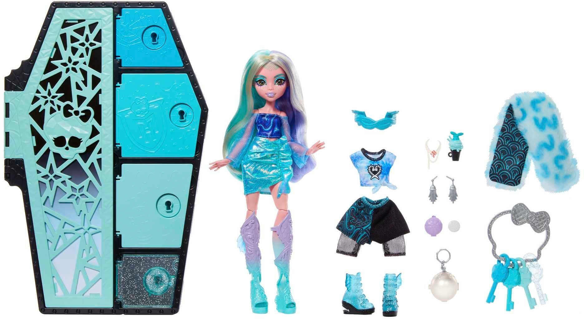 Mattel® Anziehpuppe Monster High, Verborgene Schätze: Lagoona Blue, Fearidescent-Serie