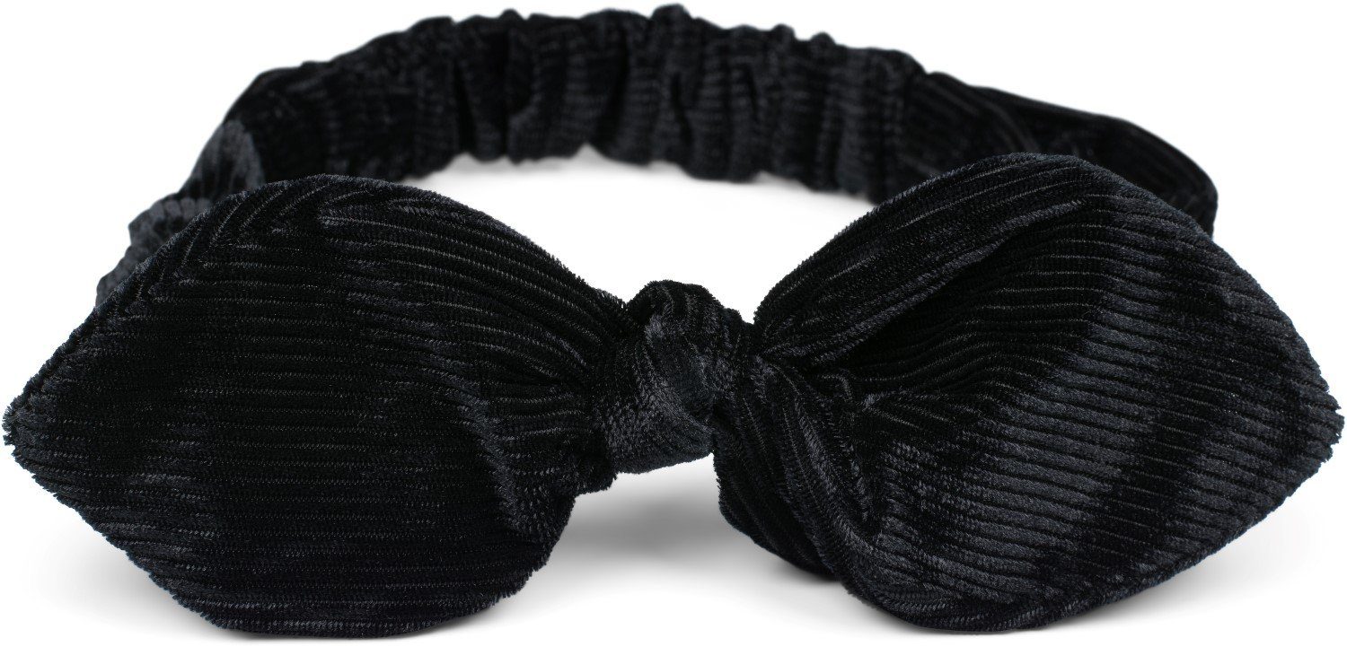 styleBREAKER Haarband, 1-tlg., Cord mit Haarband Schleife Schwarz