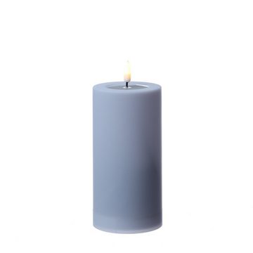 Deluxe Homeart LED-Kerze MIA Deluxe für Außen 3D Flamme flackernd H: 15cm D: 7,5cm outdoor blau (1-tlg)