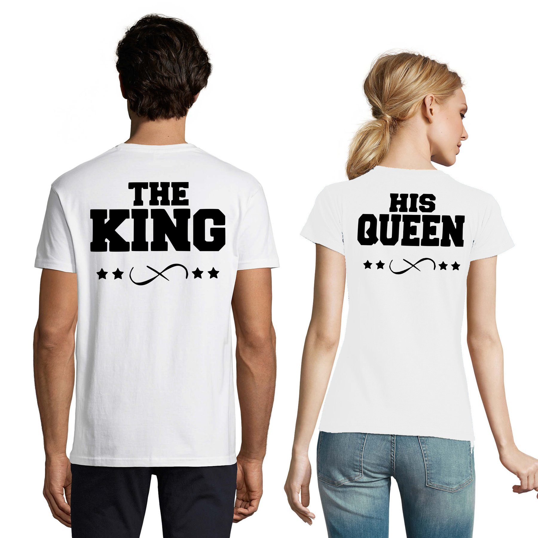 T-Shirt Partner Pärchen Freunde Shirt The King His Queen Bff Valentin