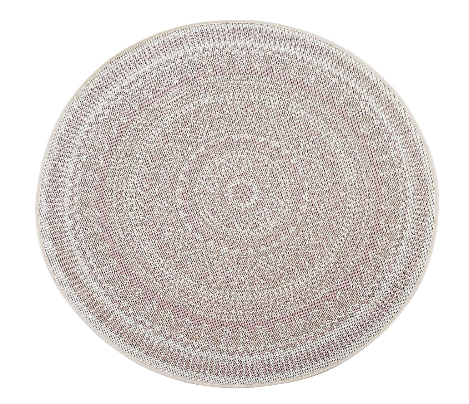 Balta Rugs Outdoorteppich ESSENZA CIRCLE, Polypropylen, Rosa, Ø 120 cm, rund